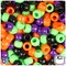 BeadTin Halloween Mix Opaque 9mm Barrel Plastic Pony Beads (500pcs)